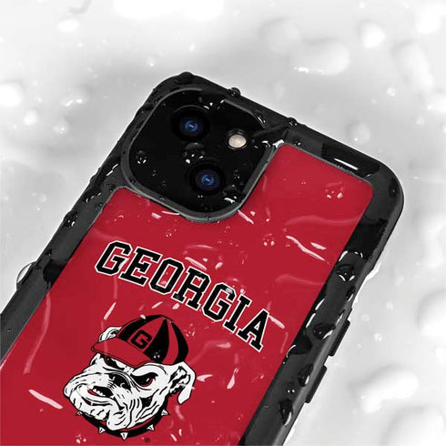 University of Georgia Bulldogs Logo iPhone 15 Waterproof Case